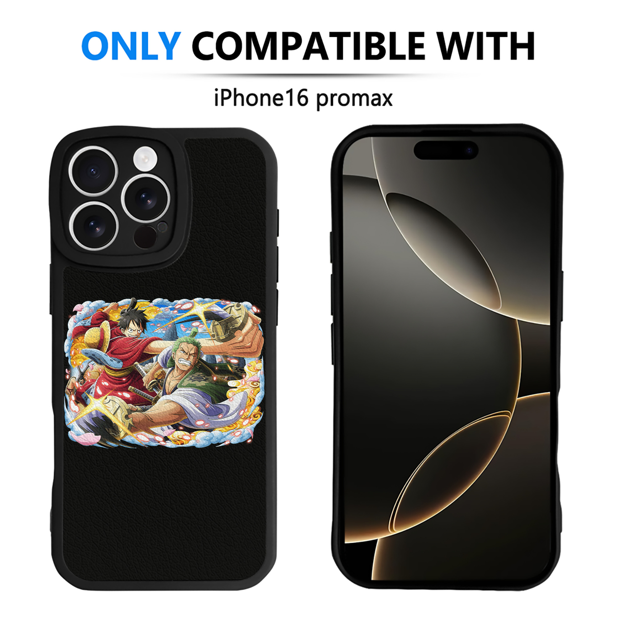 （画像用） ワンピース モンキー・D・ルフィ ONE PIECE Monkey D. Luffy 【iPhone 16シリーズ対応】シリコンスマホケース（レザー調） 材質：シリコン